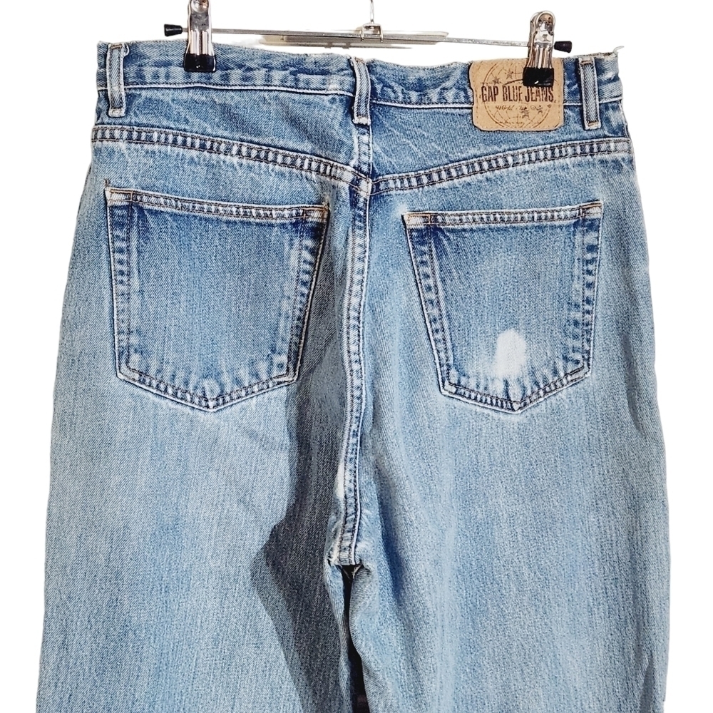 Vintage Gap Light Blue Classic Fit Distressed Mom Jeans Size 14L - Picture 6 of 15